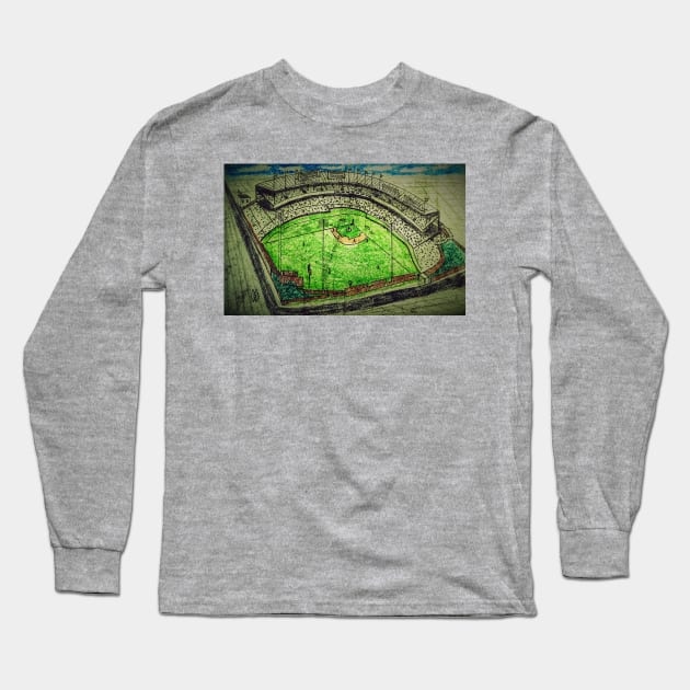 Municipal Stadium of Kansas City Long Sleeve T-Shirt by Matt Starr Fine Art